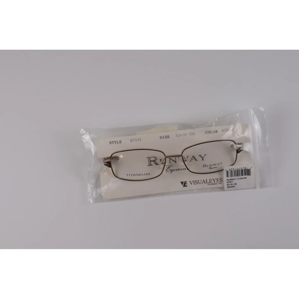 Runway Eyewear Unisex Glasses RT811 Brown Solid 53-16-135 Titanium NWT